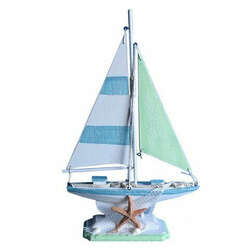 Item 516410 Striped Sailboat With Starfish 