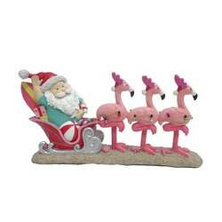 Item 516510 Santa And Flamingo Sleigh