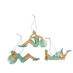 Item 516515 Vintage Lady and Ball Ornament