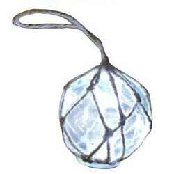 Item 516715 thumbnail LED Glass And Rope Ball Ornament