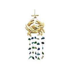 Item 519077 thumbnail Driftwood Crab Glass Chime