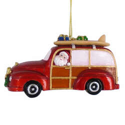 Thumbnail Santa In Beach Cruiser Ornament