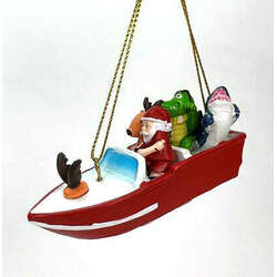 Item 524326 thumbnail Christmas Speed Boat Ornament