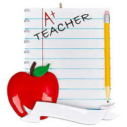 Item 525060 thumbnail A+ Teacher's Notebook Ornament