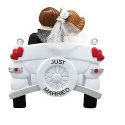 Item 525156 thumbnail Just Married Vintage Wedding Car Ornament