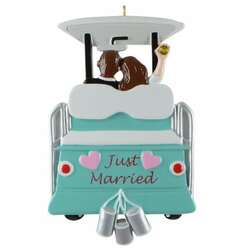 Item 525253 thumbnail Just Married Golf Cart Ornament
