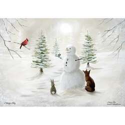 Item 552019 thumbnail Snowman With Woodland Friends Christmas Cards
