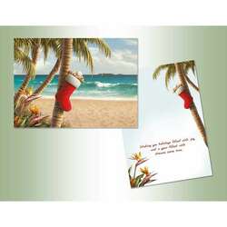 Item 552085 thumbnail Stocking On Palm Tree Christmas Cards