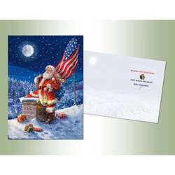 Item 552098 thumbnail Patriotic Santa Christmas Cards
