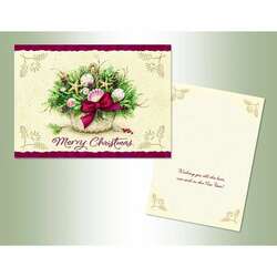 Thumbnail Merry Christmas Beachy Basket Christmas Cards