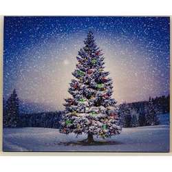 Item 558194 thumbnail Small LED Christmas Tree At Night Lighted Canvas Print