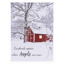 Item 558306 thumbnail Tabletop Cardinal Angel lighted canvas