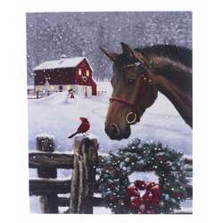Item 558384 thumbnail Horse and Cardinal Lighted Canvas Print