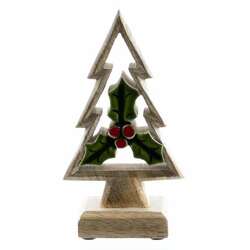 Item 558396 thumbnail Mango Wood Tree With Holly