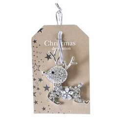 Item 558472 Crystal Flying Reindeer Ornament