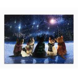 Item 558621 thumbnail Tabletop Christmas Kitties Lighted Canvas