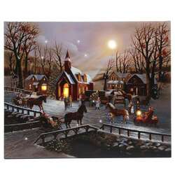 Item 558635 thumbnail Old Town Church Lighted Canvas
