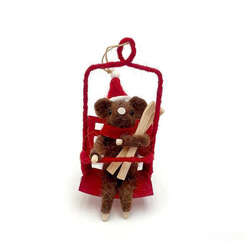 Item 558741 thumbnail Felt Mouse In Ski Lift Ornament