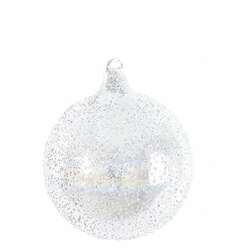 Item 558821 thumbnail Glass Textured Silver Ball Ornament