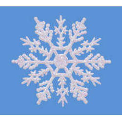 Item 568025 Set of 10 Pearlized Snowflake Ornaments