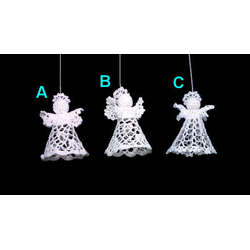 Item 568192 White Lace Angel Ornament