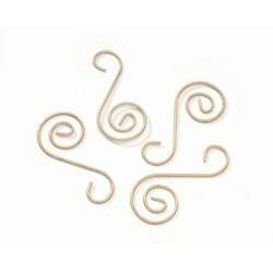 Item 568303 Set of 18 Gold Swirl Ornament Hooks