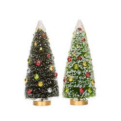 Item 568390 Large Flocked Sisal Christmas Tree With Ornaments