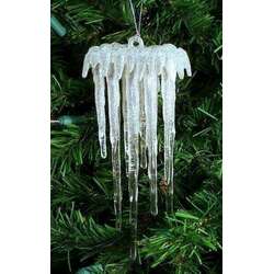 Item 568414 Glittered Icicle Cluster Ornament
