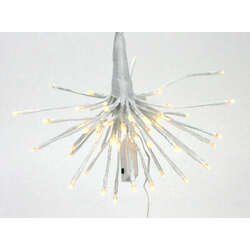 Item 599051 Large LED Lighted White Starburst Hanging With Warm White Bulbs