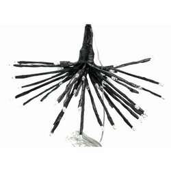 Item 599086 Small LED Lighted Black Starburst Hanging With 64 Bronze Bulbs
