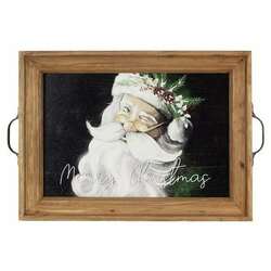 Item 601100 Twas The Night Santa Portait Serving Tray