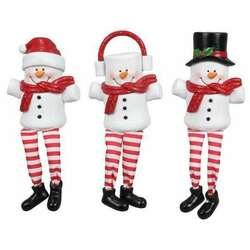 Item 601128 Cocoa Cookie Snowman Shelf Sitter