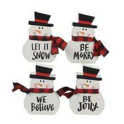 Item 601166 thumbnail Wood Snowman Table Sitter