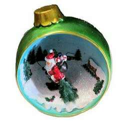 Item 601529 LED Lighted Santa In Ornament Diorama