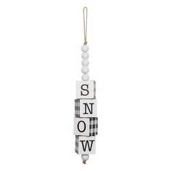 Item 609001 Snow Beaded Cube Ornament