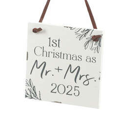 Item 609047 thumbnail Mr/Mrs 1st Christmas 2025 Chippy Ornament