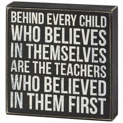 Item 642083 thumbnail Teachers Believed Box Sign