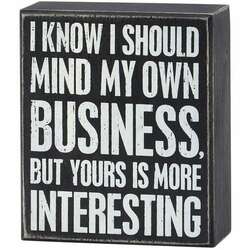 Item 642110 thumbnail Mind My Business Box Sign