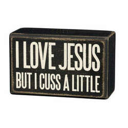 Item 642135 thumbnail CUSS A LITTLE BOX SIGN