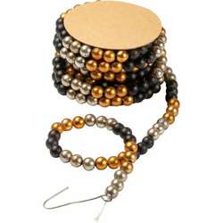 Item 642223 thumbnail Black Silver Orange Beaded Garland