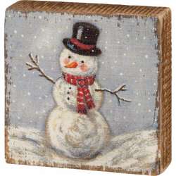Item 642258 thumbnail Snowman Block Sign