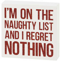 Item 642522 thumbnail Naughty List Glitter Box Sign