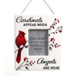 Item 655050 thumbnail Cardinal Appear Angels Near Frame Ornament