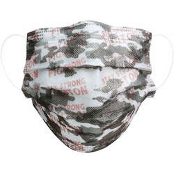 Item 659007 thumbnail Pink Camouflage Stay Strong Fight On Disposable 3-Layer Face Masks (Set of 7)