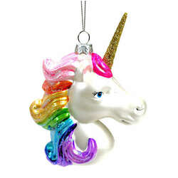 Item 803011 Unicorn With Rainbow Mane Ornament