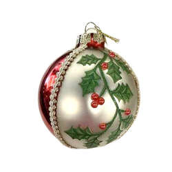 Item 803065 thumbnail Holly Leaves Ball Ornament