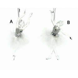 Item 812005 thumbnail Clear, Silver, & White Ballerina Ornament