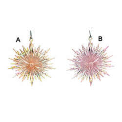 Item 812051 Pink Radial Snowflake Ornament