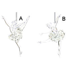 Item 815019 thumbnail Clear Glitter Ballerina Ornament