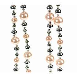 Item 815023 thumbnail 6 Foot Pink/Silver Bead Garland